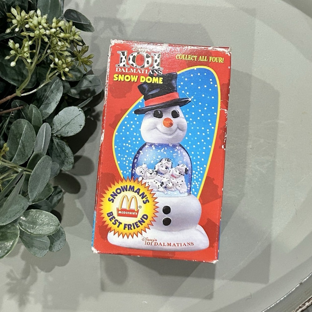 1996 Disney‎ 101 Dalmatians Snow Dome Snowman's Best Friend McD's Happy Meal Toy